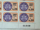 FISCAUX MONACO SERIE UNIFIEE  Feuille 50 Timbres (**) Du N°87 0F20  Orange Et Violet  Coin Daté  5 09 88 C0TE 250€ - Revenue