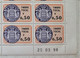 FISCAUX MONACO SERIE UNIFIEE  Feuille 50 Timbres (**) Du N°88 A 0F50  Orange Et Violet  Coin Daté  25 03 88 C0TE 250€ - Fiscaux