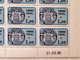 FISCAUX MONACO SERIE UNIFIEE  Feuille 50 Timbres (**) Du N°89 1F00  Bleu F0nccé  Coin Daté  21 036 - Steuermarken