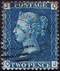 GREAT BRITAIN 1858 QV 2d BLUE PLATE 14 "JQ" SG47 Used - Used Stamps