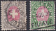 SUISSE, 1868-81,   (Yvert 3-5) - Telegraafzegels