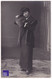 Jolie Carte Postale Photo Originale 1910s Photographie Ziegert Saarelouis Saarlouis Femme Mode Robe Noire A49-78 - Kreis Saarlouis