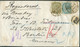 ½a. + 4a. Obl. Dc CALCUTTA Sur Lettre Recommandée (Registered) Du 3 Février 1898 Vers Berlin, Via Bombay Et Brindisi - S - 1882-1901 Imperium