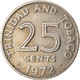 Monnaie, TRINIDAD & TOBAGO, 25 Cents, 1972, Franklin Mint, TTB, Copper-nickel - Trinidad & Tobago