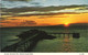 SUNSET, BIRNBECK PIER, WESTON-SUPER-MARE, SOMERSET, ENGLAND. USED POSTCARD Ew7 - Weston-Super-Mare