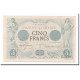 France, 5 Francs, Noir, TTB+, Fayette:01,23, KM:60 - ...-1889 Francos Ancianos Circulantes Durante XIXesimo