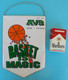 AVB VAUD - SUISSE ... Switzerland Basketball Club Pennant * Basket-ball Fanion Flag Pallacanestro Schweiz Lausanne - Bekleidung, Souvenirs Und Sonstige