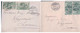 Suisse 2 Petites Lettres Timbres UPU 5 Ct, Fribourg - Lucerne (7.11, 27.8.1900) 9x12 - Storia Postale