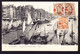1918  3 Werte Gestempelt Auf Ungelaufener AK, Grand  Quai, Le Havre. - 1918 Croix-Rouge