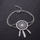 Delcampe - BRACCIALE ARGENTATO ACCHIAPPA-SOGNI DREAM CATCHER BRACELET SILVER - Bracciali