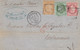 LETTRE. 1 NOV 1872. POUR LE CHILI. TRICOLOR. TARIF 1 Fr. PAR STEAMER ANGLAIS AUZCO - 1849-1876: Periodo Clásico