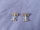 Vintage Boutons De Manchettes Bouton De Manchette Métal Nacre ? Cufflinks Manschettenknöpfe Gemelos - Manschetten- U. Kragenknöpfe