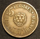 LIBAN - LEBANON - 5 PIASTRES 1955 - KM 21 - Libano