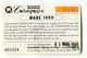 Ticket TUR Thème Champagne  Saint Marceaux à Reims  1999 - Europe