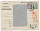 LETTRE RECOMMANDEE AVEC AR BANQUE DE FRANCE..TARIF JANVIER 1917.  TBE SCAN - 1921-1960: Periodo Moderno