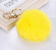 PORTACHIAVI POMPON GIALLO YELLOW  JAUNE MORBIDO ANTISTRESS KEY-RING B4 - Altri & Non Classificati