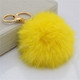 Delcampe - PORTACHIAVI POMPON GIALLO YELLOW  JAUNE MORBIDO ANTISTRESS KEY-RING B4 - Other & Unclassified