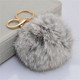 PORTACHIAVI POMPON GRIS  GREY  GRIGIO  MORBIDO ANTISTRESS KEY-RING B4 - Autres & Non Classés