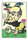 Sport:   Golf  Satyrique Politique.   Mitterrand Barre Chirac .  Illustré. Tirage 85   (voir Scan) - Golf