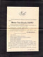 Faire-part Décès Mr Victor Alexandre CHAPPEY Décédé à Le HAM En Novembre 1924 - Décès