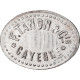 Jeton, FRENCH GUIANA, Cayenne, F. Tanon Et Cie, 10 Centimes, C. 1928, TTB+, Zinc - Noodgeld