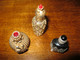 Delcampe - MINIATURE - ANCIENS FLACONS DE PARFUM MINIATURES EN VERRE SERTI - BIBELOTS - OBJETS DE VITRINE - Miniature Bottles (without Box)