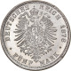 Monnaie, Allemagne, Friedrich II, 5 Mark, 1878, Uniface Reverse Die Trial, SUP - Ensayos & Reacuñaciones