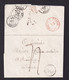 DDZ 181 - Lettre Non Affranchie POIX-TERRON Ardennes 1854 Vers BOUILLON - Entrée FRANCE PAR BOUILLON - Transit Offices