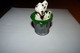 Vintage - Chien Dalmatien Dans Un Pot De Peinture Verte. - Tiere