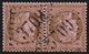 France N°58 Paire, Oblitéré GC 3709 SAINT-LAURENT-DU-JURA - TB - 1871-1875 Ceres