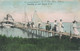 Landing At Oak Island Ferry Boat  Hand Colored 1909 . Oak Island Is Lost Place ( Translation In French ) - Long Island