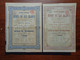 PEROU - 2 TITRES DIFFERENTS - SA DES MINES DU RIO BLANCO -  ACYION DE DIVIDENDE & ACTION DE 100 FRS - BRUXELLES 1899 - Altri & Non Classificati