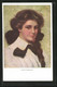 Künstler-AK Clarence F. Underwood: Junges Mädchen Mit Kirschen Im Mund - Underwood, Clarence F.