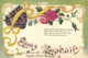 Carte Gaufrée Style Art Nouveau Fleurs Ruban Bons Souhaits Pionnière RV - Other & Unclassified