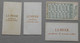 Lot De 4 Cartes Parfumées Piver Paris (Muguet, Inclination, Rêve D'Or), Une Avec Calendrier 1938-39 - Anciennes (jusque 1960)
