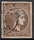 GREECE 1880-86 Large Hermes Head Athens Issue On Cream Paper 1 L Grey Brown Vl. 67 D  / H 53 D - Usados