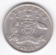 Australie 6 Pence 1939 Melbourne George VI, En Argent . KM# 38 - Sixpence