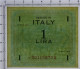 1 LIRA OCCUPAZIONE AMERICANA IN ITALIA MONOLINGUA ASTERISCO 1943 QFDS - Allied Occupation WWII