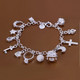 BRACCIALE COLRE ARGENTATOCON CHARM MODA DONNA BRACELET S. VALENTINO SHARON W - Armbänder