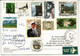 Norway Stamps On Norway Windmill Postcard (Svedala Stamp), Sent To Andorra, With Arrival Postmark - Briefe U. Dokumente