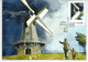 Norway Stamps On Norway Windmill Postcard (Svedala Stamp), Sent To Andorra, With Arrival Postmark - Briefe U. Dokumente