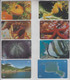 BRASIL 2002 FISH SEA STAR CRAB HORSE URCHIN MEDUSA 8 PHONE CARDS - Peces