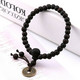 BRACCIALE DI LEGNO CON CIONDOLO MONETA PREGHIERA  QYIN-YANG BUDDHA TIBETANO DALAI LAMA ZEN KUNG-FU SPIRITUALE - Bracciali