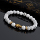 BRACCIALE DI PIETRA CON CIONDOLO BUDDHA  PREGHIERA  QYIN-YANG BUDDHA TIBETANO DALAI LAMA ZEN KUNG-FU SPIRITUALE - Bracelets