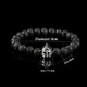 BRACCIALE DI LEGNO CON CIONDOLO ELMO PREGHIERA  QYIN-YANG BUDDHA TIBETANO DALAI LAMA ZEN KUNG-FU SPIRITUALE - Armbänder