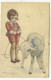 ILLUSTRATEUR - S. BOMPARD - Enfant Avec Agneau (PAQUES? Carte Tres Mignonne) - Bompard, S.