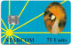 Uganda - Starcom - Crane Bird (Blue), (Reverse #2), SC7, 75U, Used - Ouganda