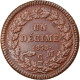 Monnaie, Monaco, Honore V, Decime, 1838, Monaco, TTB+, Cuivre, Gadoury:105 - Charles III.