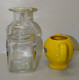 ANCIENNE CARAFE VERRE BERGER BLANC & 1 TOUT PETIT PICHET RICARD JAUNE Déco BISTROT COLLECTION XXe - Caraffe