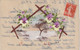 Bonne Année Fleurs  Carte Décorative PORCELAINE PORSELEIN PORCELAIN POSTCARD FANTAISIE FANTASY - Cartes Porcelaine